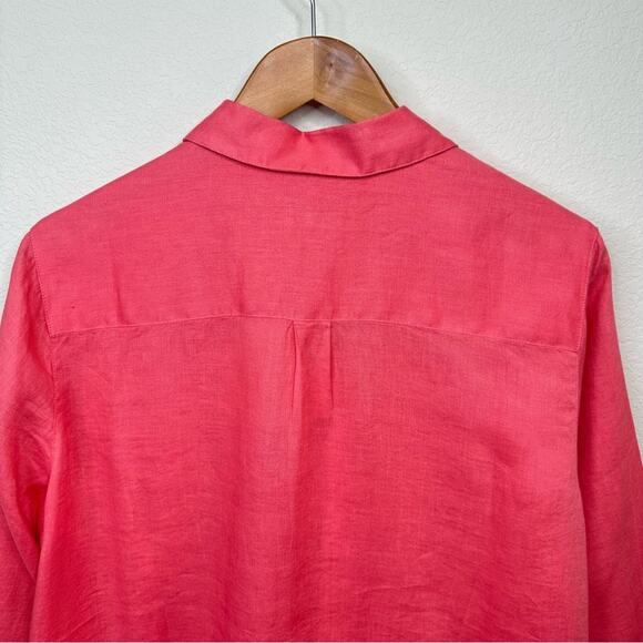 NEW  J.Jill 100% Linen Tunic  Light Papaya  Size 1X - Picture 5 of 14